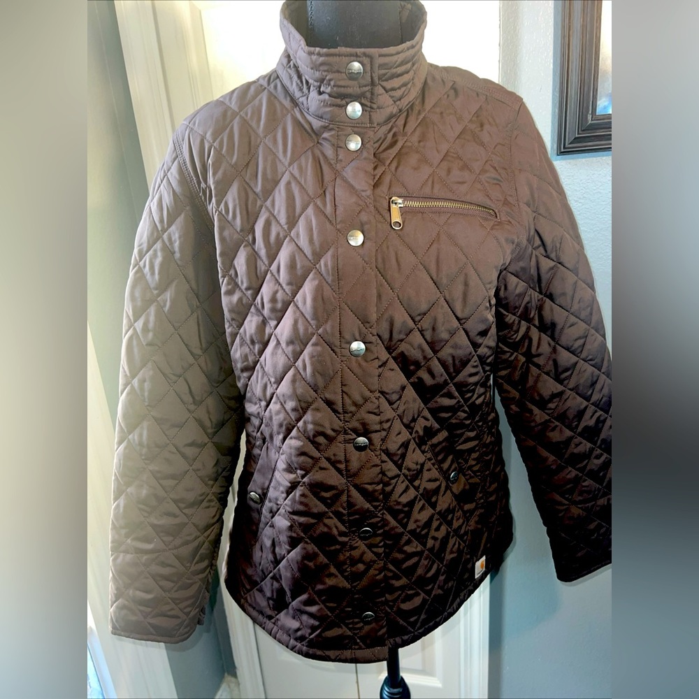 CARHARTT QUILTED WOMENS JACKET S BROWN